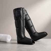 Air Compression Leg Recovery System Foot Massager for Circulation and Relaxation Calf Massage Muscle Pain Relief Device — Studio Shot