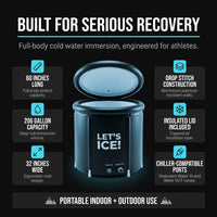 Inflatable Ice Bath Tub for Athletes – 216-Gallon Cold Plunge Tub with Insulated Lid, Full-Body Stretch Design, Insulated & Water Chiller Compatible, Portable for Indoor & Outdoor Recovery — Results & Stats