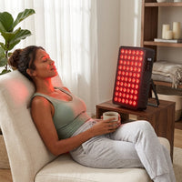Red Light Therapy Panel, 660Nm Red & 850Nm near Infrared Light Therapy Device for Body Face with 60 Dual Chip Leds, Timer, Adjustable Stand & Hidden Handle,Upgraded High Power Red Light Therapy Device — Lifestyle