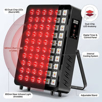 Red Light Therapy Panel, 660Nm Red & 850Nm near Infrared Light Therapy Device for Body Face with 60 Dual Chip Leds, Timer, Adjustable Stand & Hidden Handle,Upgraded High Power Red Light Therapy Device — How It Works
